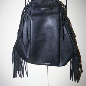 NWT Victoria Secret Black Backpack Shoulder Tote Purse